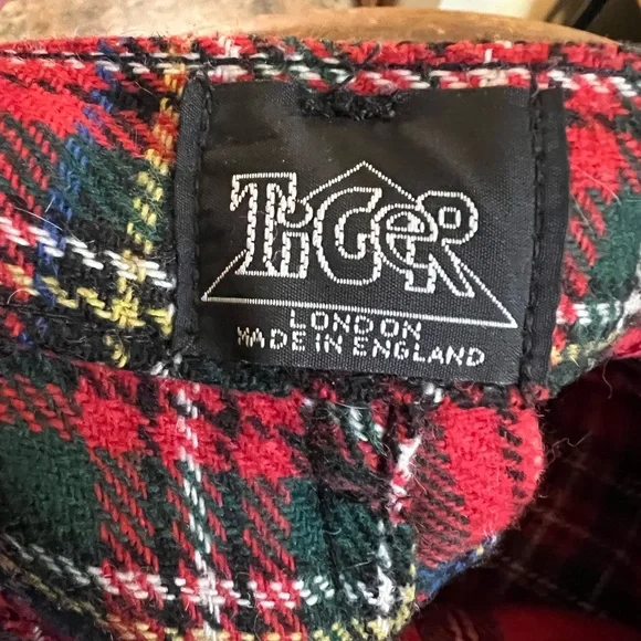 Tiger of London sz 32x32 red tartan wooly plaid bondage zip pants. - Picture 8 of 9